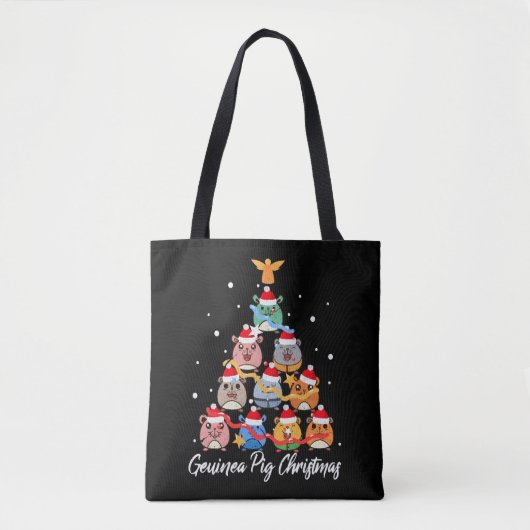 モルモット・クリスマス トートバッグ (正面)