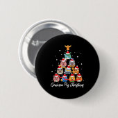 モルモット・クリスマス 缶バッジ (正面&裏面)