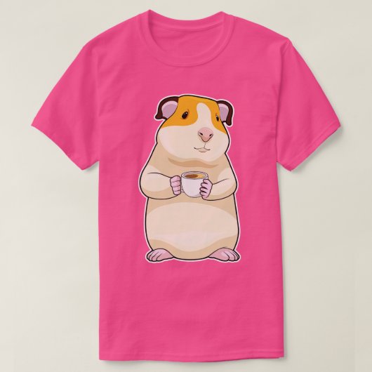 モルモット・コーヒー Tシャツ (デザイン正面)