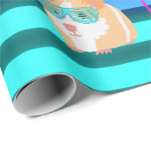 モルモット、ネオン80年代 ラッピングペーパー (ロールコーナー)