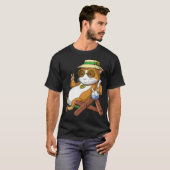 モルモット ヒッピー 大麻好き Tシャツ (正面フル)