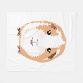 モルモット フリースブランケット (正面(横))