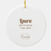 モルモット「ブブ·ザ·ユニコーン·タイヤキ·アイスクリーム」 セラミックオーナメント (裏面)