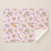 『モルモット·ブブ·ユニコーン·パーティー·パターン』 シェルパブランケット (正面(横))