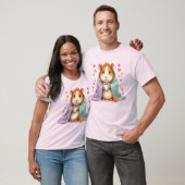 モルモット+ブランケット+秋の桜gif tシャツ (ユニセックス)