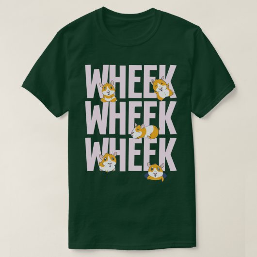 モルモット・ホエック・ホエック Tシャツ (デザイン正面)