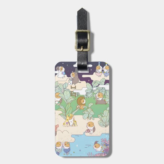 モルモット·ホロスコープ·ランド ラゲッジタグ (正面縦)