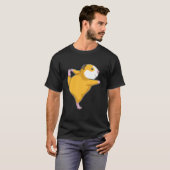 モルモット ヨガ フィットネス スポーツ Tシャツ (正面フル)