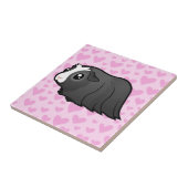 モルモット·ラブ（長い髪） タイル (側面)