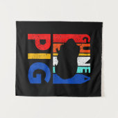 モルモット – ヴィンテージ大好きモルモット タペストリー (正面(横))