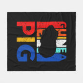 モルモット – ヴィンテージ大好きモルモット フリースブランケット (正面(横))