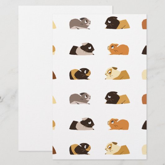 モルモット 便箋 (正面/裏面)