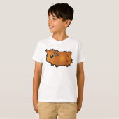 モルモット　漫画（もじゃもじゃ） Tシャツ (正面フル)