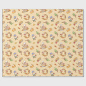 モルモット·秋·パイ ラッピングペーパー (フラット)