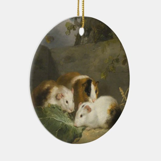 モルモット(George Morland) セラミックオーナメント (右)