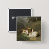 モルモット(George Morland) 缶バッジ (正面&裏面)