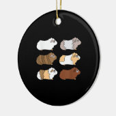 モルモット | Love Guinea Pig Wheek Wheek 食べ物を与え Me セラミックオーナメント (左)