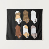 モルモット | Love Guinea Pig Wheek Wheek 食べ物を与え Me タペストリー (正面(横))