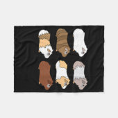 モルモット | Love Guinea Pig Wheek Wheek 食べ物を与え Me フリースブランケット (正面(横))