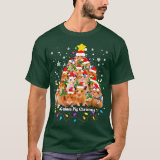 モルモットChristmas Tree Guinea Pig (3) Tシャツ