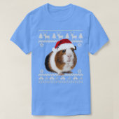 モルモットChristmas Tree Lights Santa (2) Tシャツ (デザイン正面)