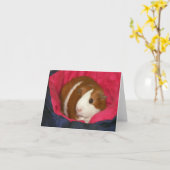 モルモットin a Cozie Notecard カード (黄色い花)