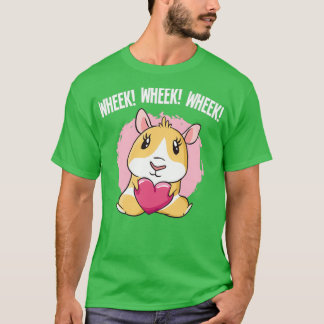 モルモットwheek wheek wheek（ホエキス） tシャツ