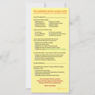 モルモンの移動カード
