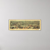 モルモンの開拓者の地図ナウボ素晴らしーからソルトレークへ キャンバスプリント (正面)