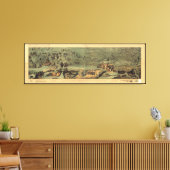 モルモンの開拓者の地図ナウボ素晴らしーからソルトレークへ キャンバスプリント (インサイチュ (リビング))