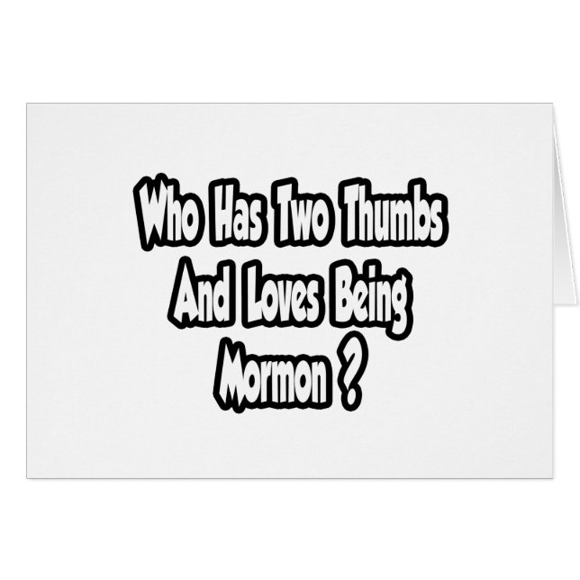 モルモンプライドのジョーク… 2つの親指 (正面横)