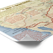 モルモン大隊地図 ポスター (角)