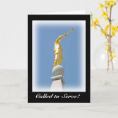 モルモン教の伝道師: 挨拶状に役立つために呼ばれる カード (黄色い花)