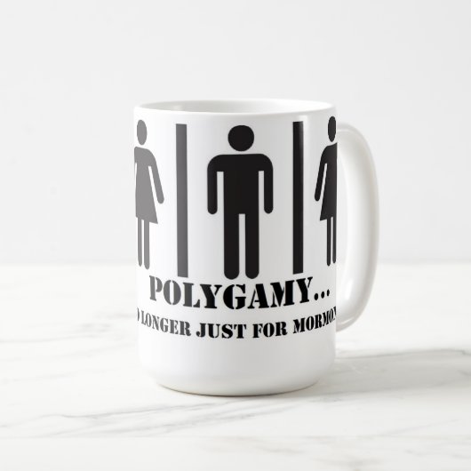 モルモン教徒のマグのための一夫多妻-ちょうど コーヒーマグカップ (正面右)