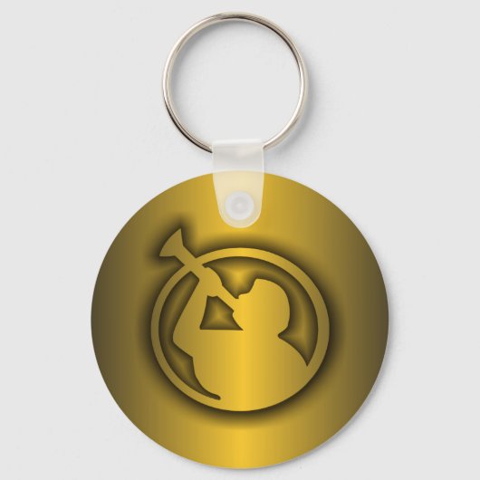 モルモン金ゴールド キーホルダー (正面)