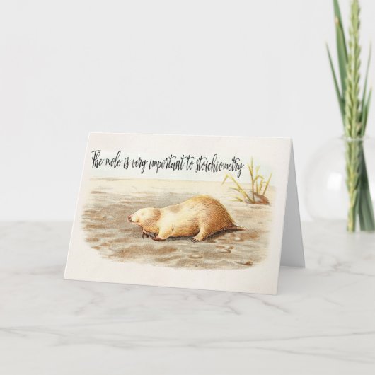 モル化学量論化学引用文科学のユーモア カード (正面)