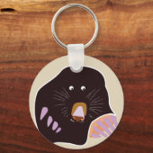 モル5.7 cm基本ボタンキーリング キーホルダー (正面)