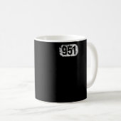 モレノバレーカリフォルニア951エリアコードヴィンテージRet コーヒーマグカップ (正面右)