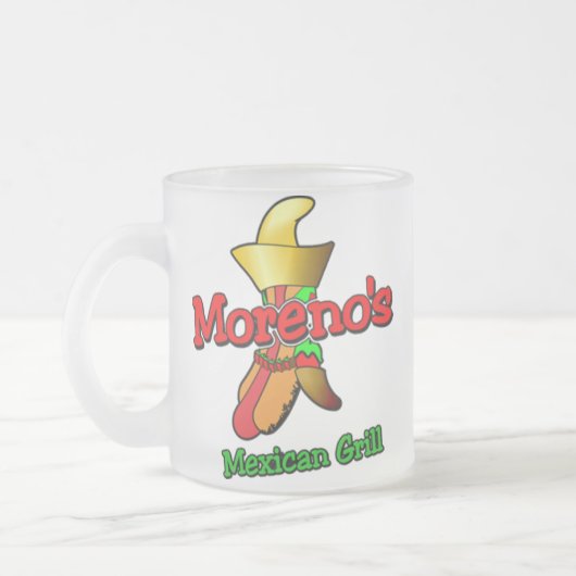 モレノメキシカングリル フロストグラスマグカップ (左)