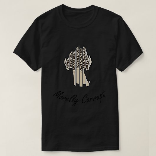 モレリーに腐ったキノコのプリン Tシャツ (デザイン正面)
