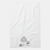 モレルの強化キノコ |手書きスケッチデザイン キッチンタオル (縦)