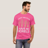 モレルキノコ狩りマッシュルームモレルハンター Tシャツ (正面フル)