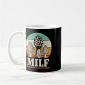 モレルキノコ狩りM.i.l.f.キノコ好き コーヒーマグカップ (左)