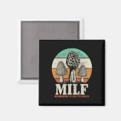 モレルキノコ狩りM.i.l.f.キノコ好き マグネット (正面/裏面)