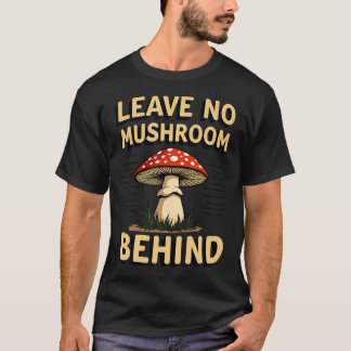 モレルキノコ+菌類+マッシュルーム狩り Tシャツ