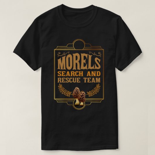 モレルズ捜索救助隊キノコ狩り Tシャツ (デザイン正面)
