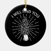 モレルマッシュおもしろいルーム狩りアウトドアサマー セラミックオーナメント (正面)