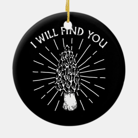 モレルマッシュおもしろいルーム狩りアウトドアサマー セラミックオーナメント (裏面)