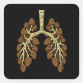 モレルマッシュルームギフトメンズモレルマッシュルームハンター スクエアシール (正面)