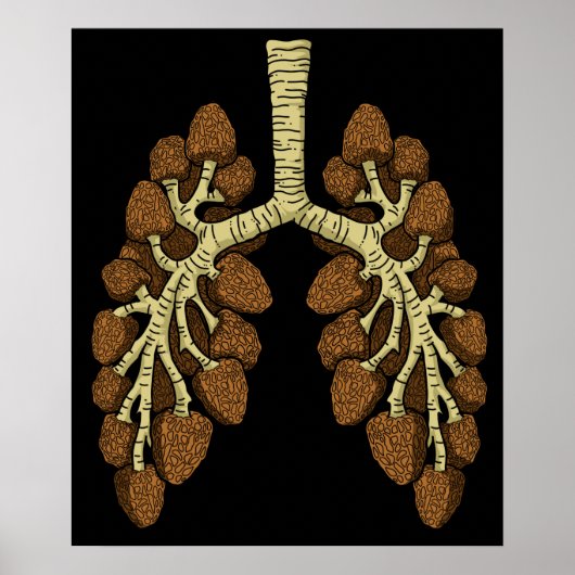 モレルマッシュルームギフトメンズモレルマッシュルームハンター ポスター (正面)
